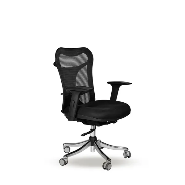 Black_Nylon_Frame_Mesh_Back_Fabric_Seat_Chrome_Base_High-Back_Ergonomic_Chair
