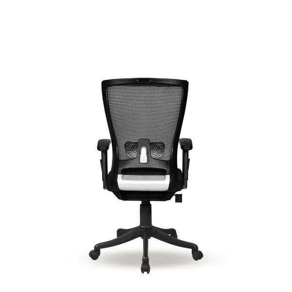 Black_Nylon_Frame_Mesh_Back_Fabric_Seat_Chrome_Base_Mid-Back_Ergonomic_Chair