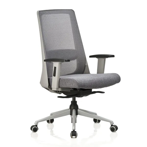 Grey_Nylon_Frame_Mesh_Back_Fabric_Seat_Chrome_Base_High-Back_Ergonomic_Chair