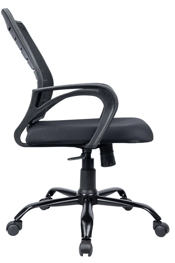 Black_Nylon_Frame_Mesh_Back_Fabric_Seat_Chrome_Base_Mid-Back_Office_Chair