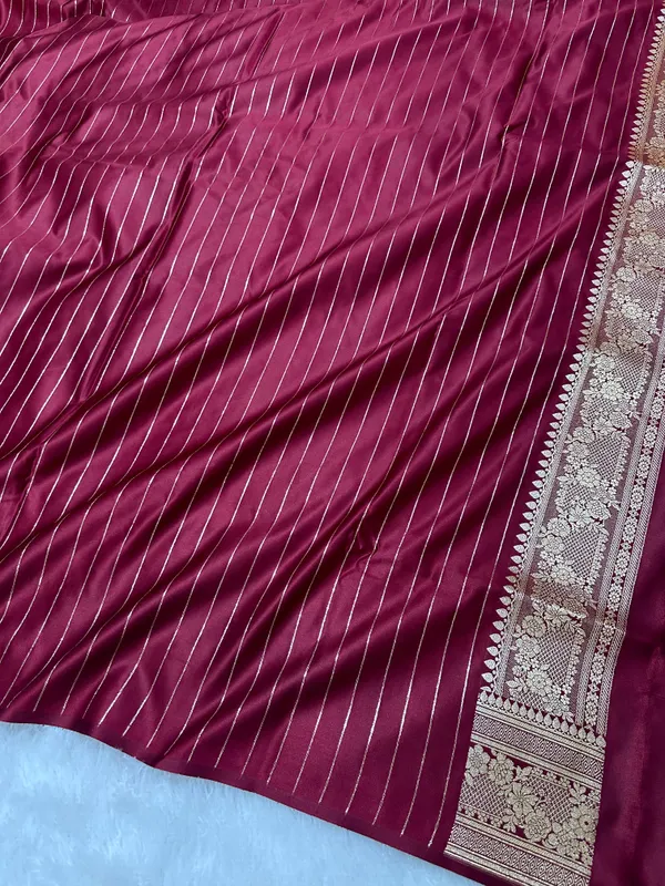 Luxury_Burgundy_Plain_Silk_Saree_With_Rich_Banarasi_Border
