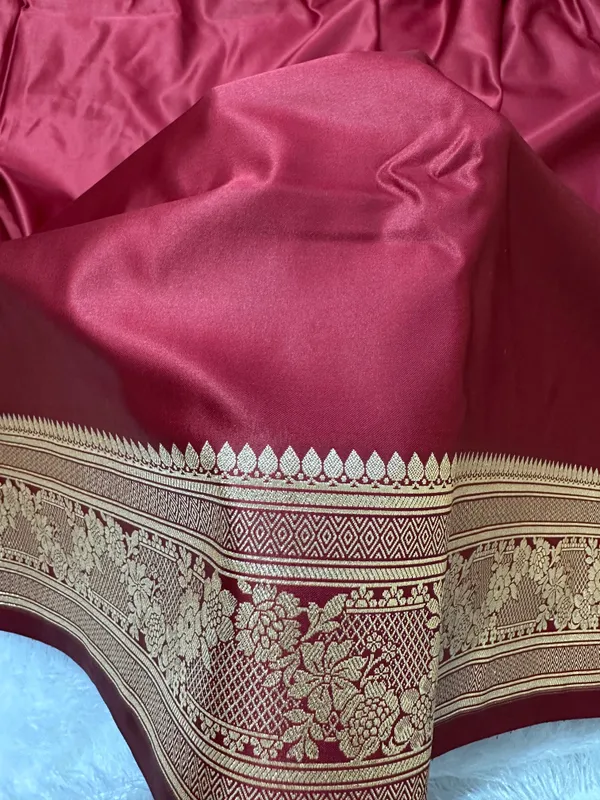 Luxury_Burgundy_Plain_Silk_Saree_With_Rich_Banarasi_Border