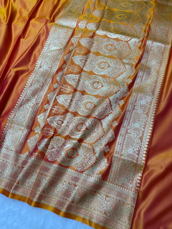 Luxury_Rust_Orange_Plain_Silk_Saree_With_Rich_Banarasi_Border