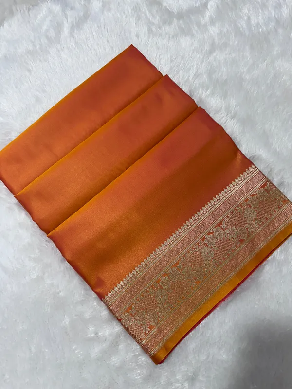 Luxury_Rust_Orange_Plain_Silk_Saree_With_Rich_Banarasi_Border