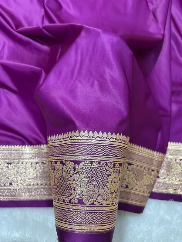 Luxury_Violet_Plain_Silk_Saree_With_Rich_Banarasi_Border
