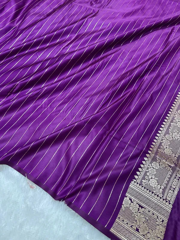 Luxury_Violet_Plain_Silk_Saree_With_Rich_Banarasi_Border