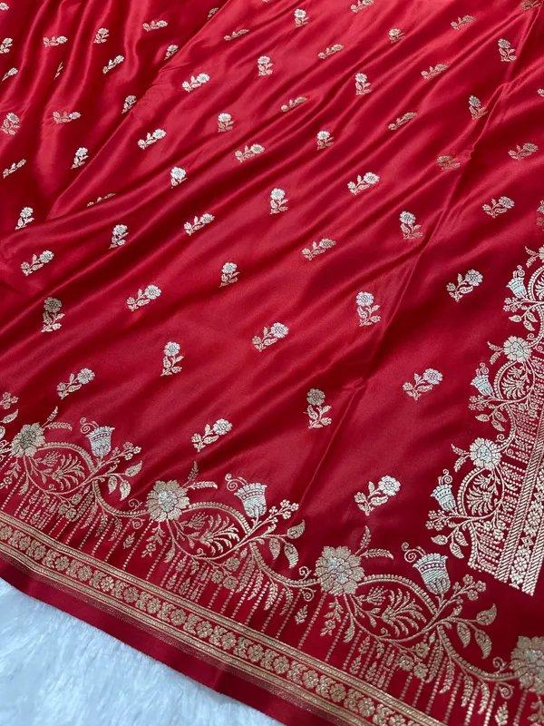 Premium_Crimson_Red_Banarasi_Silk_Saree_With_Elegant_Double_Zari_Buti_Border