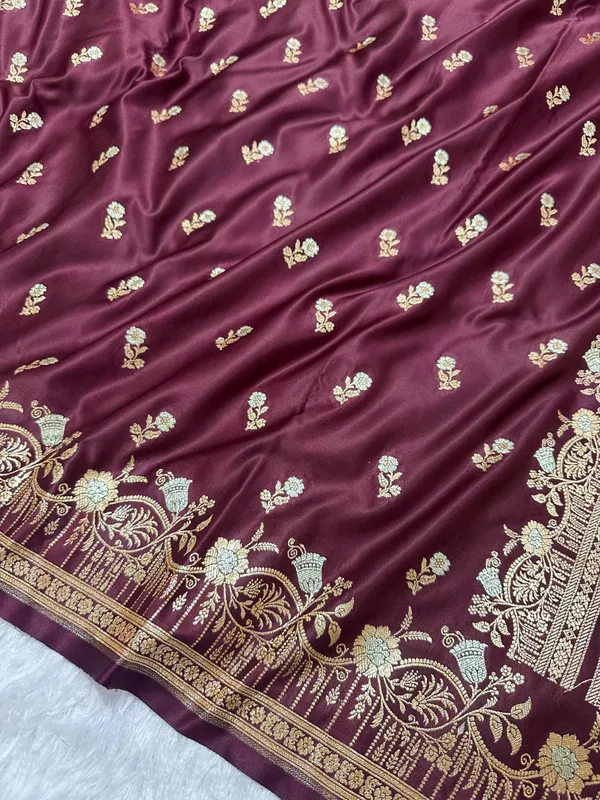 Premium_Deep_Wine_Banarasi_Silk_Saree_With_Elegant_Double_Zari_Buti_Border_Nbsp