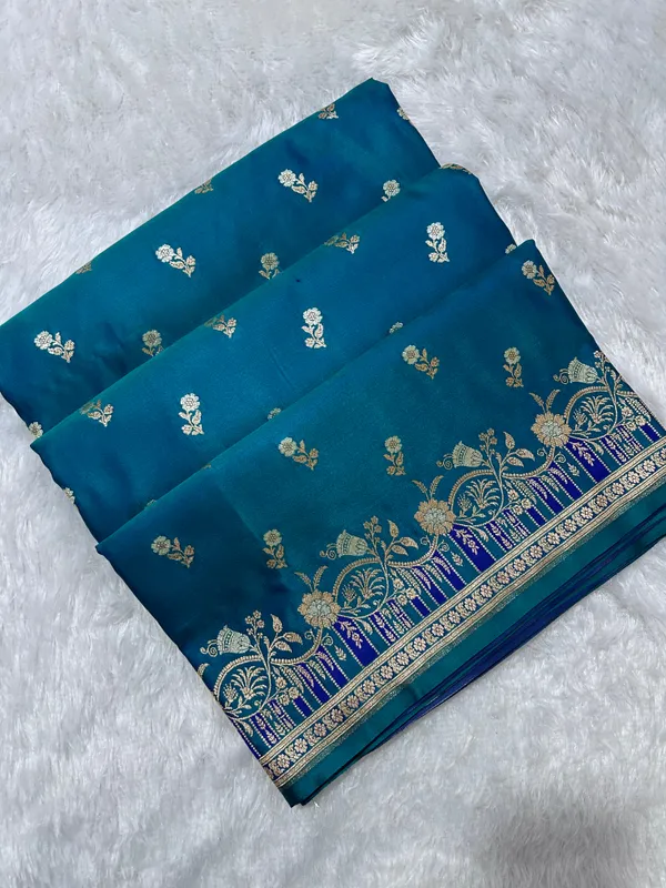 Premium_Peacock_Blue_Silk_Saree_With_Elegant_Double_Zari_Buti_Border_Nbsp