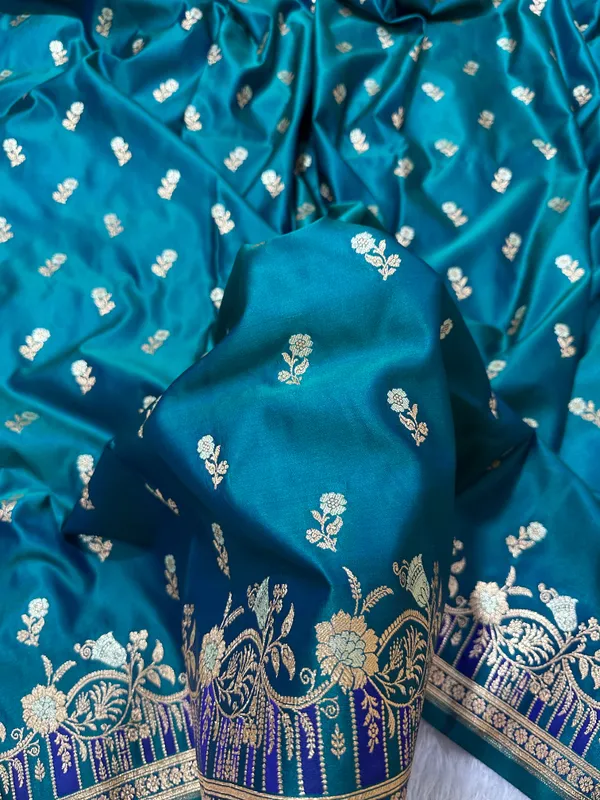 Premium_Peacock_Blue_Silk_Saree_With_Elegant_Double_Zari_Buti_Border_Nbsp