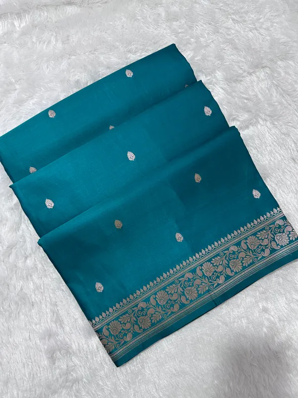 Royal_Ocean_Teal_Banarasi_Silk_Saree
