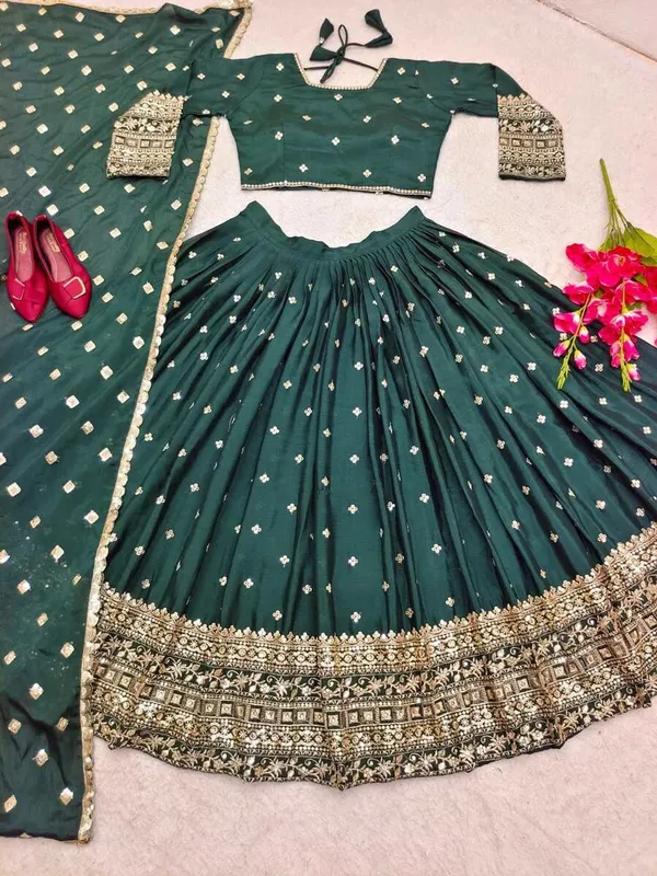 Elegant_Embroidered_Sequence_Designer_Lahenga_Choli_With_Dupatta