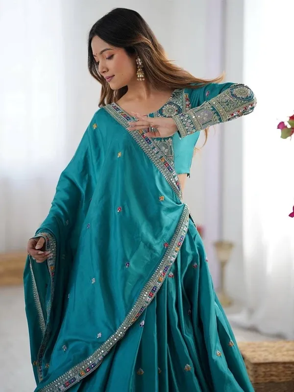 Elegant_Embroidered_Sequence_Designer_Lahenga_Choli_With_Dupatta