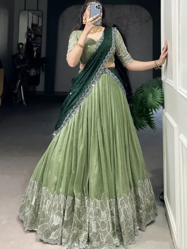 Elegant_Embroidered_Sequence_Designer_Lahenga_Choli_With_Dupatta