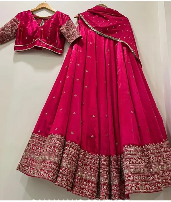 Elegant_Embroidered_Sequence_Designer_Lahenga_Choli_With_Dupatta