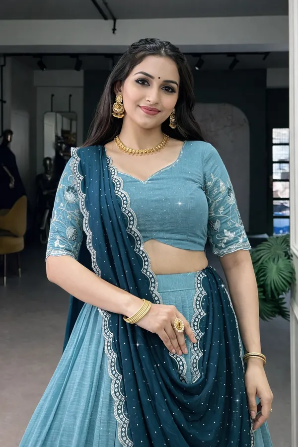 Elegant_Embroidered_Sequence_Designer_Lahenga_Choli_With_Dupatta