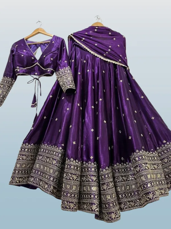 Elegant_Embroidered_Sequence_Designer_Lahenga_Choli_With_Dupatta