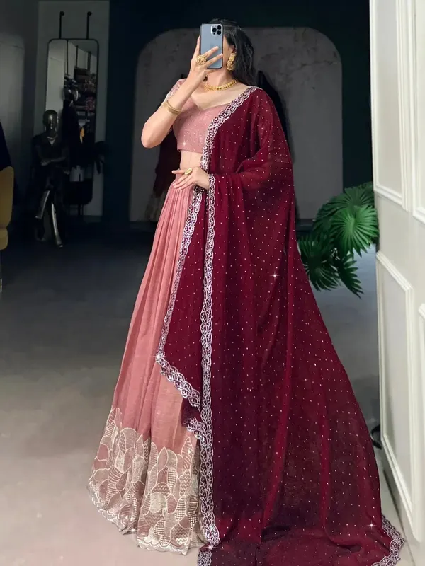 Elegant_Embroidered_Sequence_Designer_Lahenga_Choli_With_Dupatta
