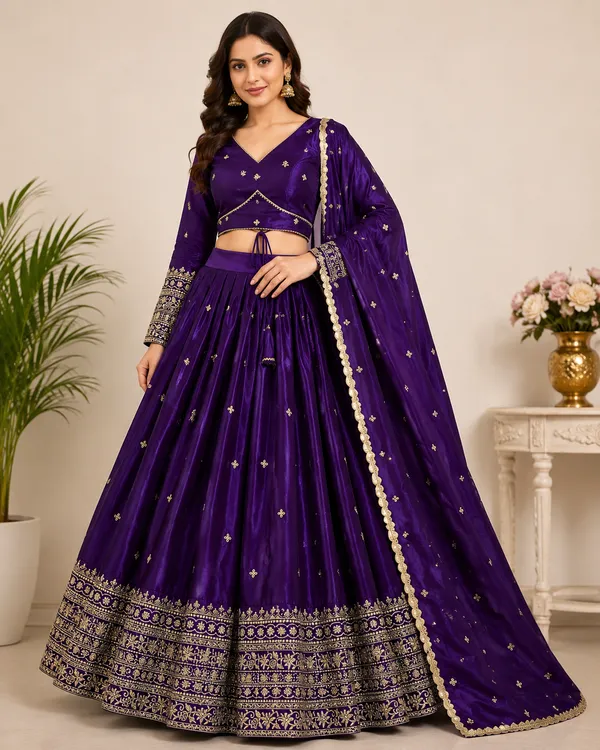 Elegant_Embroidered_Sequence_Designer_Lahenga_Choli_With_Dupatta