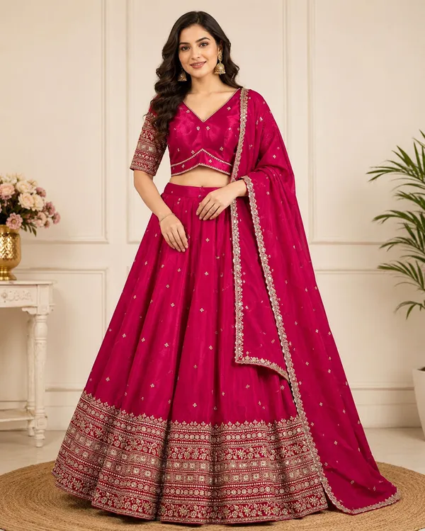 Elegant_Embroidered_Sequence_Designer_Lahenga_Choli_With_Dupatta