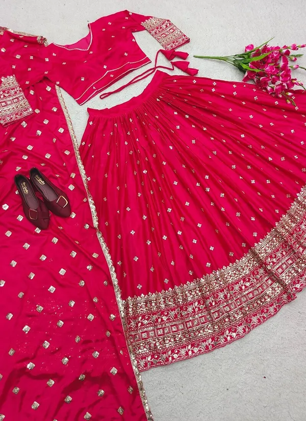 Elegant_Embroidered_Sequence_Designer_Lahenga_Choli_With_Dupatta