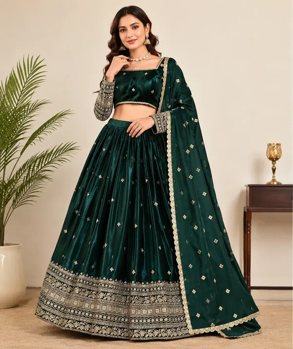 Elegant_Embroidered_Sequence_Designer_Lahenga_Choli_With_Dupatta
