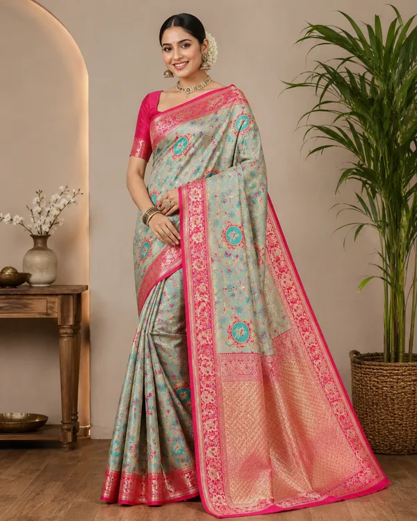 Heritage_Banarasi_Silk_Saree_–_Aqua_Blue_&_Pink