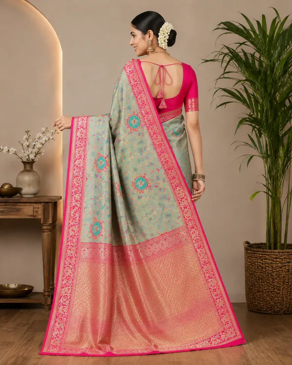 Heritage_Banarasi_Silk_Saree_–_Aqua_Blue_&_Pink