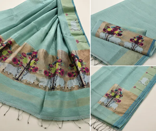 Muga_Cotton_Printed_Saree_with_Floral_&_Traditional_Motif_Border