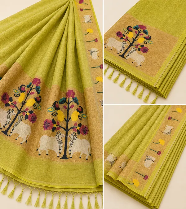 Muga_Cotton_Printed_Saree_with_Floral_&_Traditional_Motif_Border