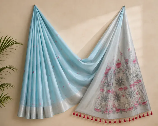 Muga_Cotton_Sky_Blue_Floral_Printed_Saree_with_Designer_Pallu_&_Tassels