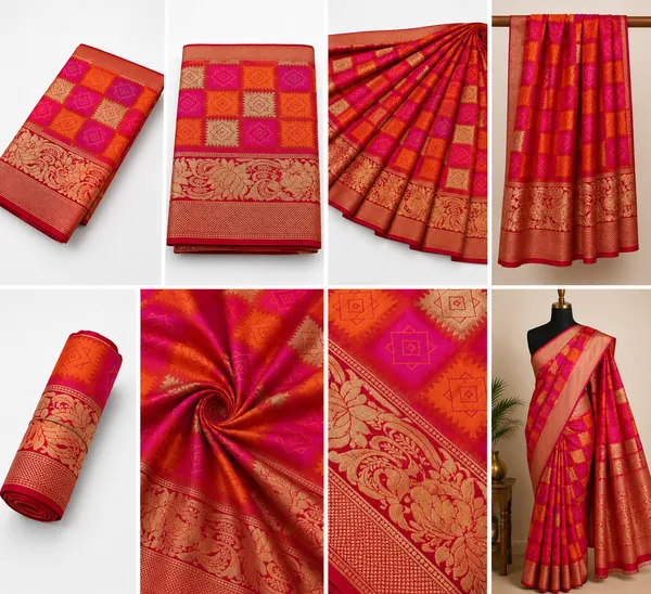 Royal_Rani_Pink_Kanjivaram_Style_Silk_Saree