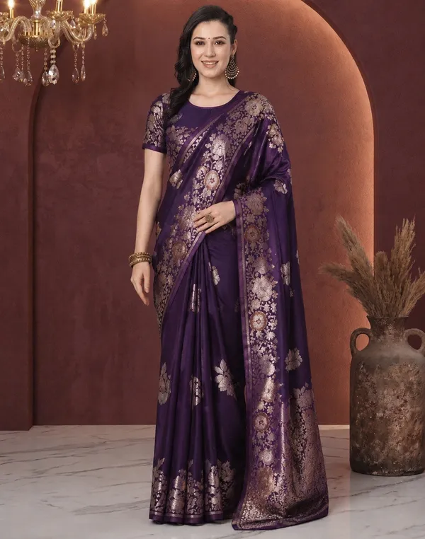 Royal_Violet_Banarasi_Silk_Saree