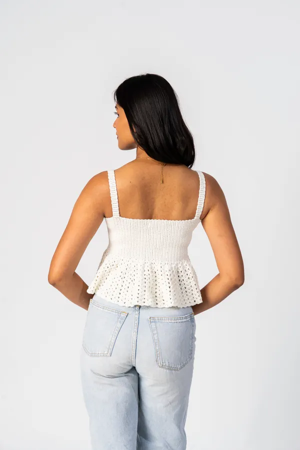 Souffle_Flared_Crochet_Top_Ivory