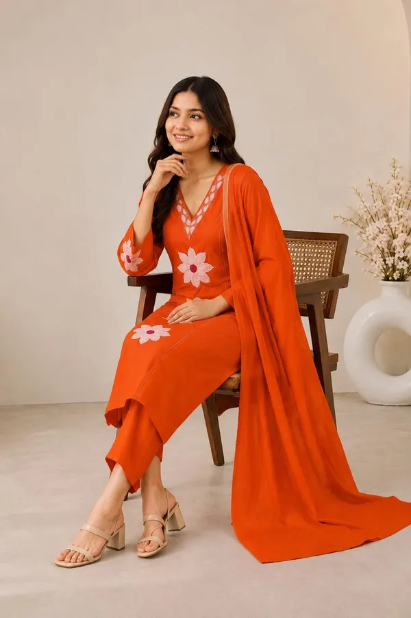 Women_Orange_Straight_Kurta_Set_with_Dupatta
