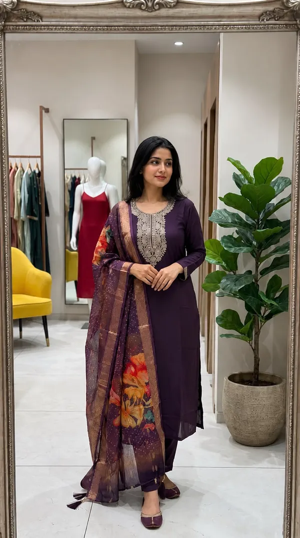 Women’s_Purple_Embroidered_Kurta_Palazzo_Set_with_Floral_Printed_Dupatta