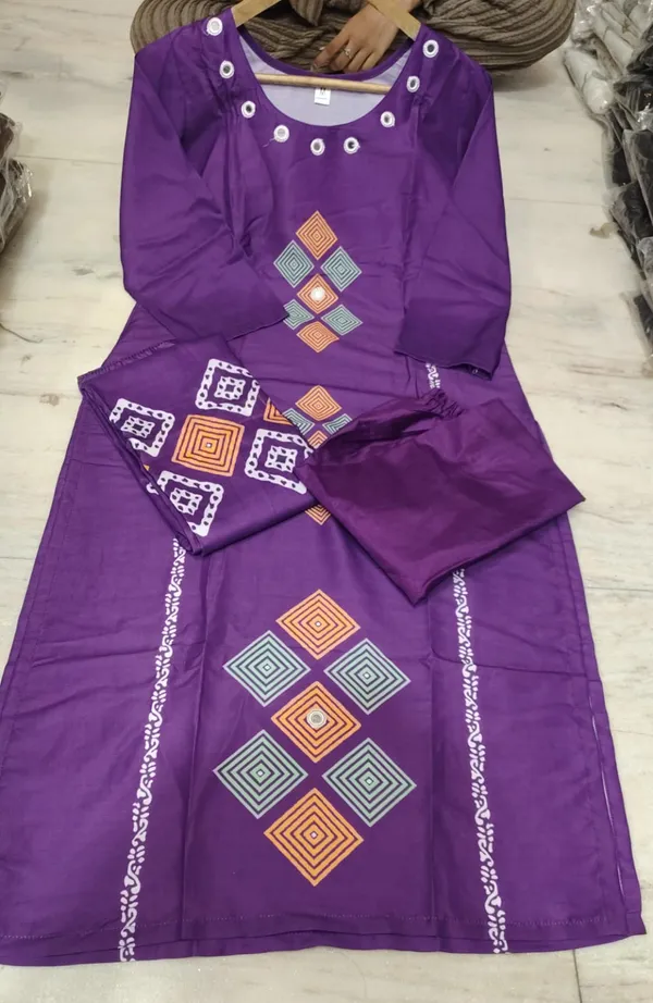 Women’s_Purple_Printed_Cotton_Kurta_Pant_Dupatta_Set