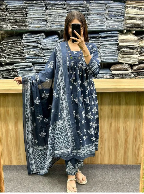 Women’s_Navy_Blue_Floral_Printed_Anarkali_Suit_Set_with_Dupatta