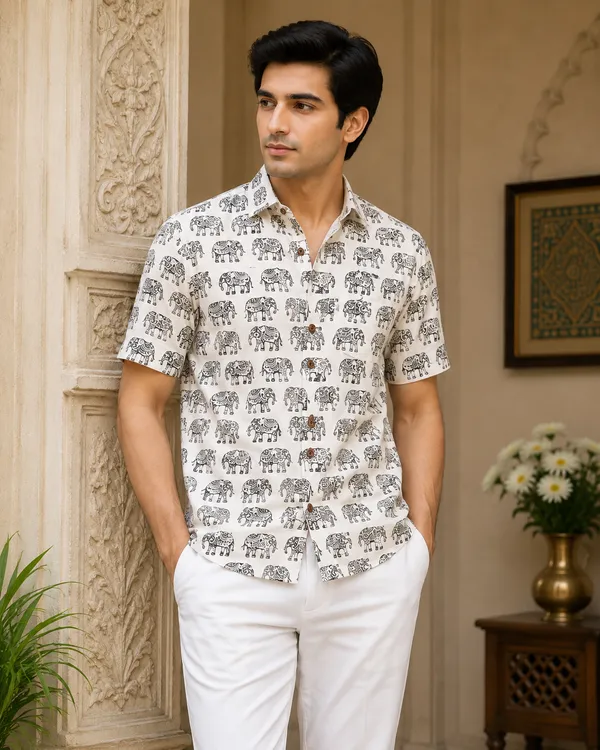 White_Pure_Cotton_Shirt_For_Men