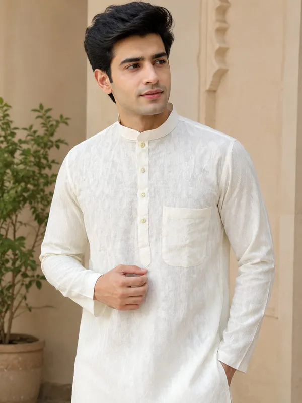 Pure_Cotton_Kurta_Long_Full_Sleeves_White