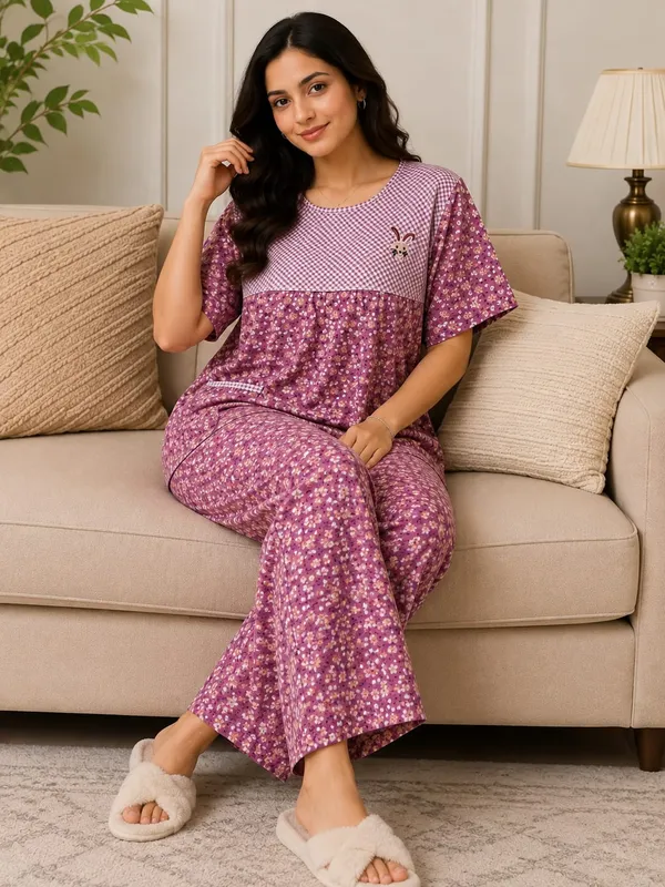 Multicolor_Cotton__Night_Suit_For_Women