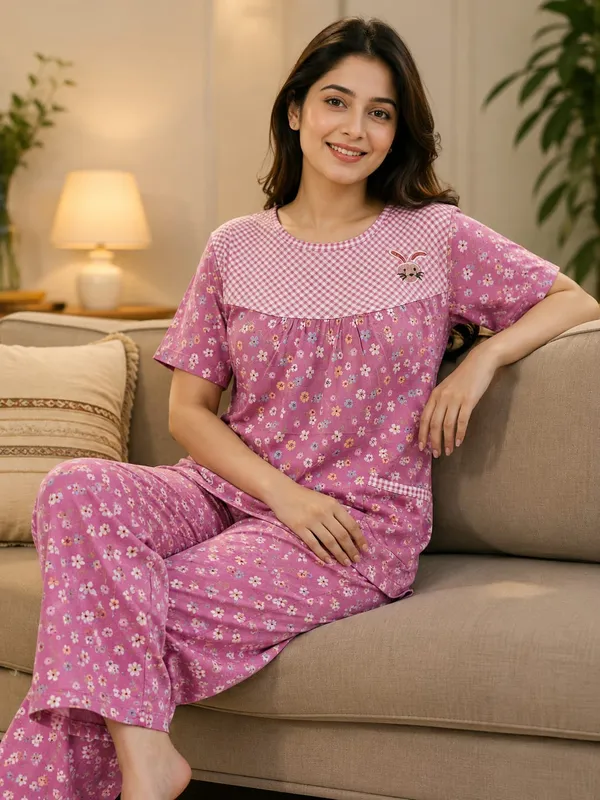 Multicolor_Cotton__Night_Suit_For_Women
