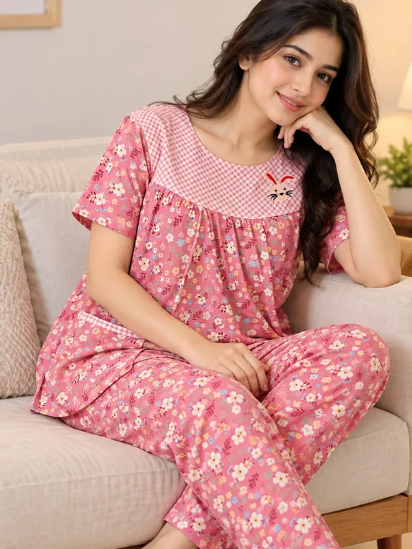 Multicolor_Cotton__Night_Suit_For_Women