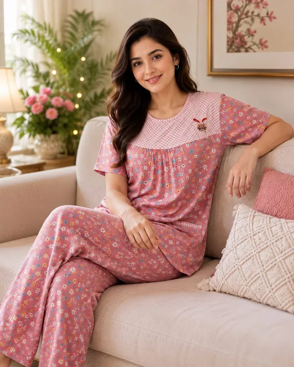 Multicolor_Cotton__Night_Suit_For_Women