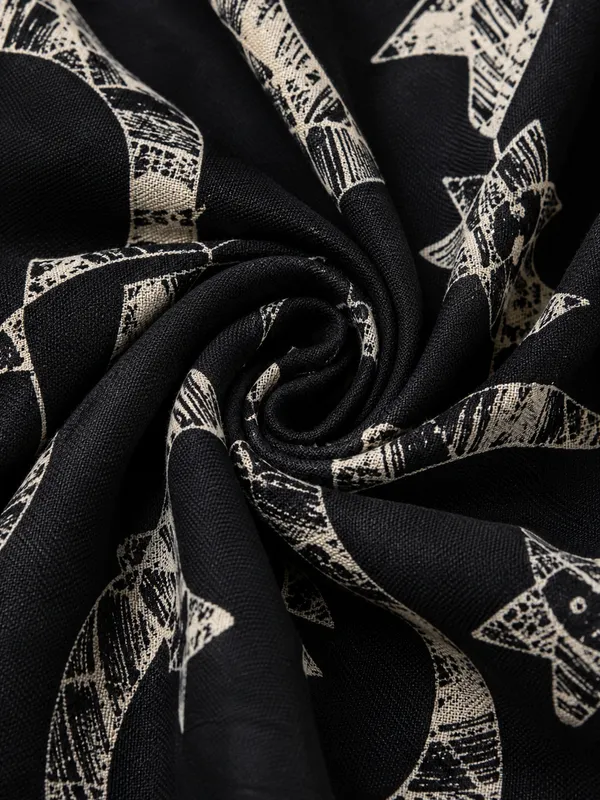 Black_Pure_Cotton_Short_Kurta_For_Men