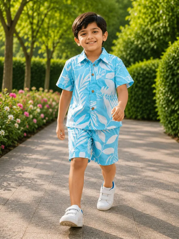Blue_Pure_Cotton_Co_Ord_Set_For_Boys
