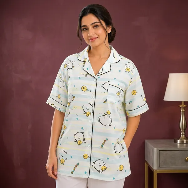 Multicolor_Cotton_Poly_Night_Suit_For_Women