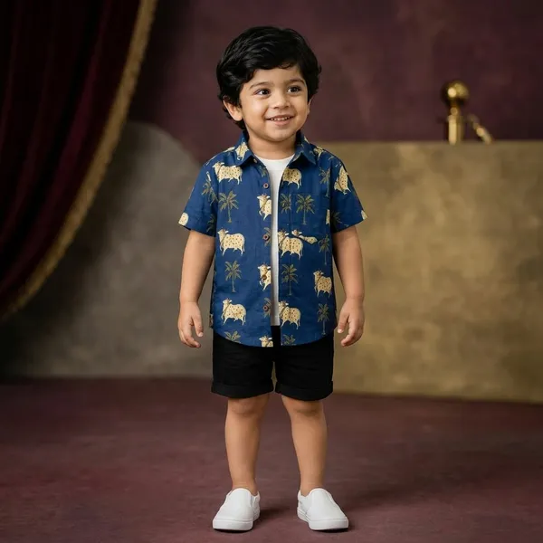 Blue_Pure_Cotton_Shirt_For_Boys