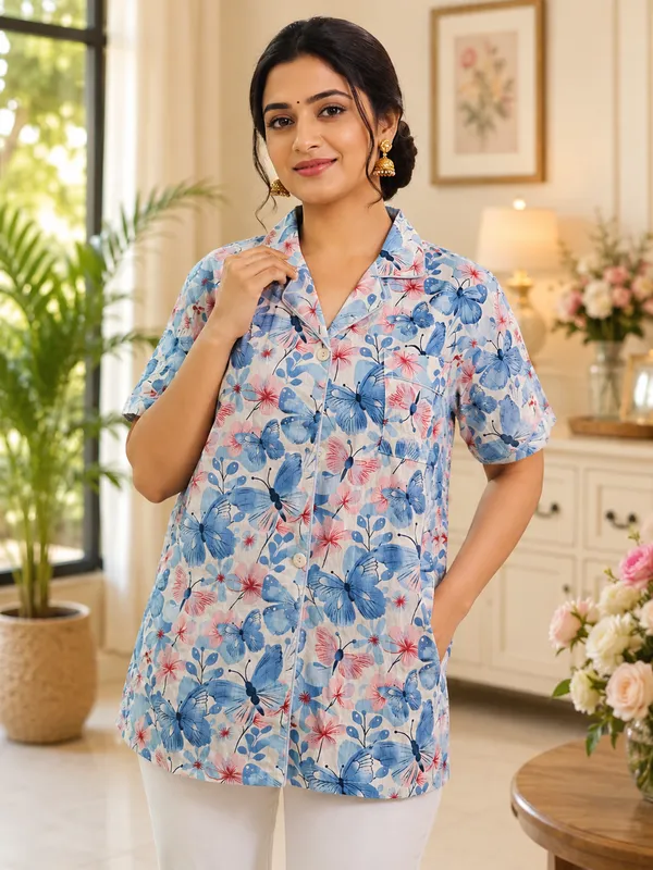 Multicolor_Cotton_Night_Butterfly_Print_Suit_For_Women