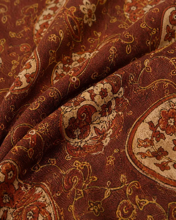 Rust_Pure_Cotton_Short_Kurta_For_Men